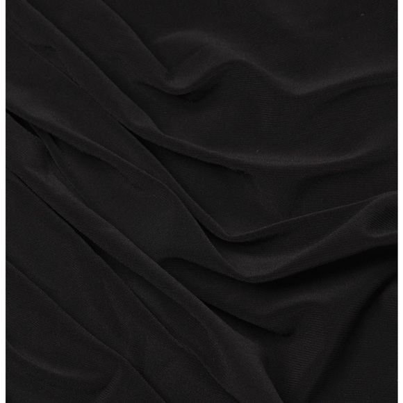 Norma Kamali Diana Ruched One-Shoulder Knee-Length Dress - Picture 4 of 5